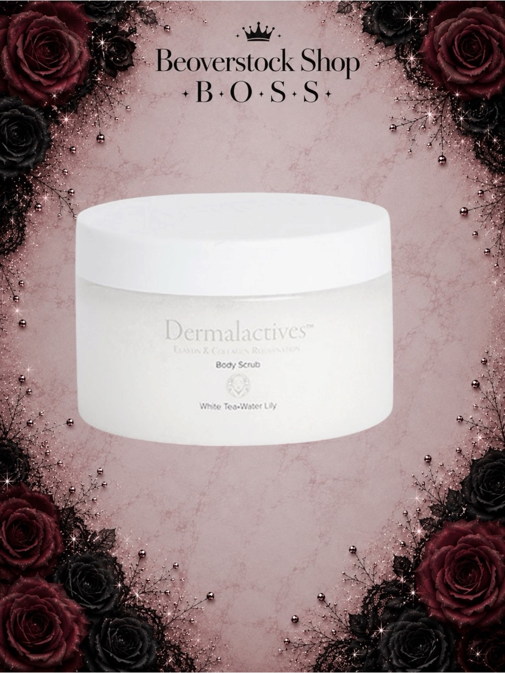 New NWT Dermalactives Salt Scrub – White Tea & Water Lily (14 oz)